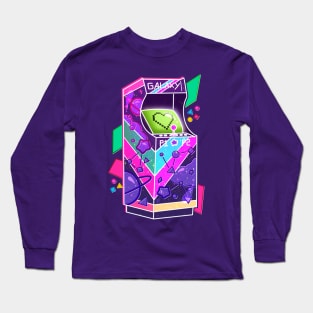 Neon Retro Arcade Machine Long Sleeve T-Shirt